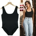 thumbnail image 5 of LANBAOSI Tank Top Bodysuit for Women Sexy Sleeveless Black Backless Tops, Scoop Neck Size S, 5 of 7