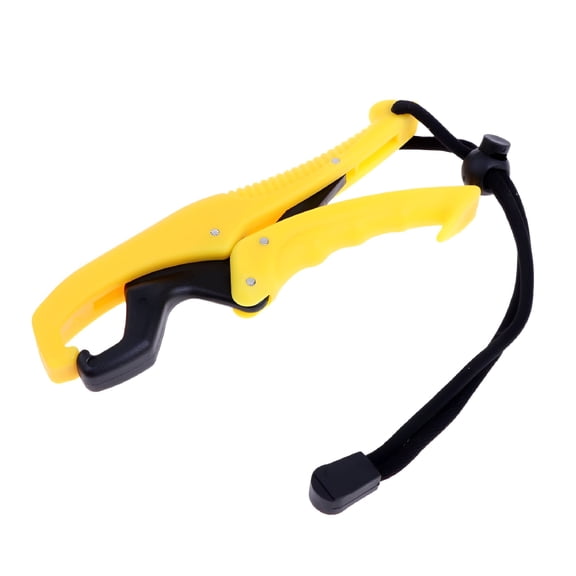 EXLEAF Floating Fish Gripper Pliers, High Strength ABS Fishing Tool with Wrist Lanyard for Boating, Kayak, River, Lake, Sea, Yellow