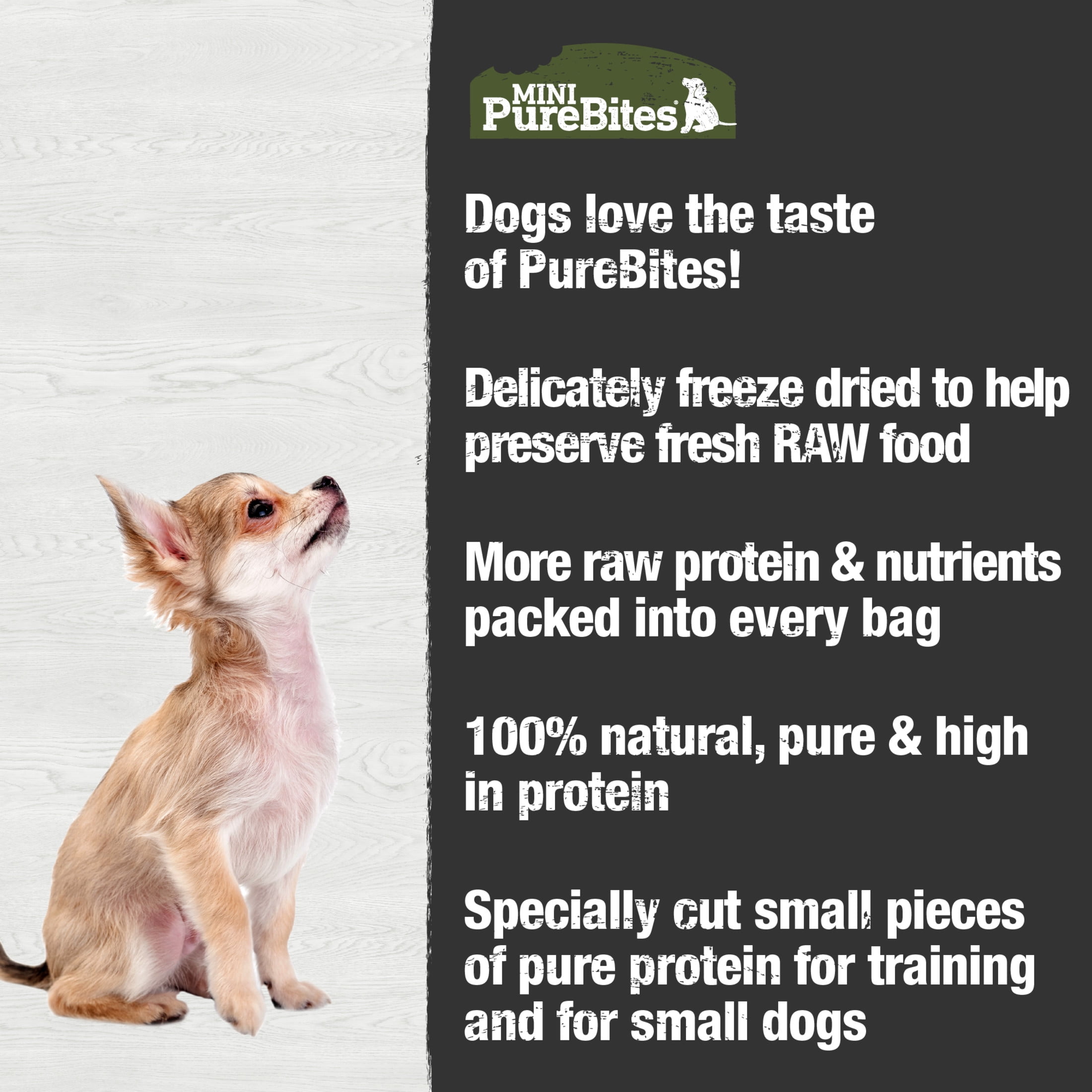 Mini-PureBites Beef Freeze Dried Dog Treats, 1 Ingredient, 9.5oz