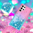 thumbnail image 5 of Liquid Case for Samsung Galaxy S21 Ultra, Glitter Bling Soft TPU Bumper Heavy Duty Shockproof Protective Cover Full Body Sparkle Flowing Case for Samsung Galaxy S21 Ultra Gradient Turquoise, 5 of 12