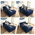 thumbnail image 5 of BIGSYY Chaise Lounge Chair, Floor Sofa Bed, No - Assembly Modern Design for Adults, Comfortable Foam Seat for Living Room & Bedroom, Corduroy, Blue, 5 of 11