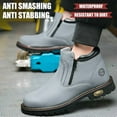 thumbnail image 5 of Steel Toe Boots for Men Industrial Construction Anti-puncture Double Sided Zipper Work Safety Shoes Non-Slip Waterproof Hiking Shoes, 5 of 11