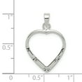 thumbnail image 3 of Sterling Silver Polished & Diamond-Cut Heart Pendant, 3 of 3