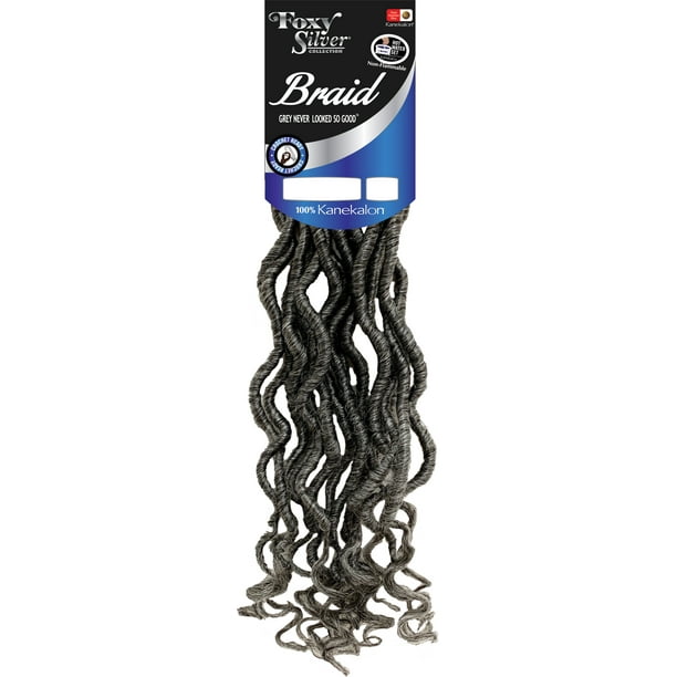 Foxy Silver (Foxy Braid - Gorgeous Locs 12 Inch - 1 Pack) - Synthetic Crochet Braiding Hair in 34 Foxy Silver (Foxy Braid - Gorgeous Locs 12 Inch - 1 Pack) - Synthetic Crochet Braiding Hair in 34