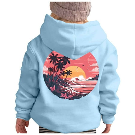 

krdevn Hoodies for Girls Boys and Girls Hoodie Long Sleeve Soft Sweatshirt Graphic Hoody Kids Cute Pullovers Top Clothes Size 10-11 Years