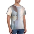 thumbnail image 2 of Vsdgher The Cat Looks in the Mirror Print Men's Dry Fit Mesh Athletic Shirts Moisture Wicking Tennis T-Shirt Tops, 2 of 9