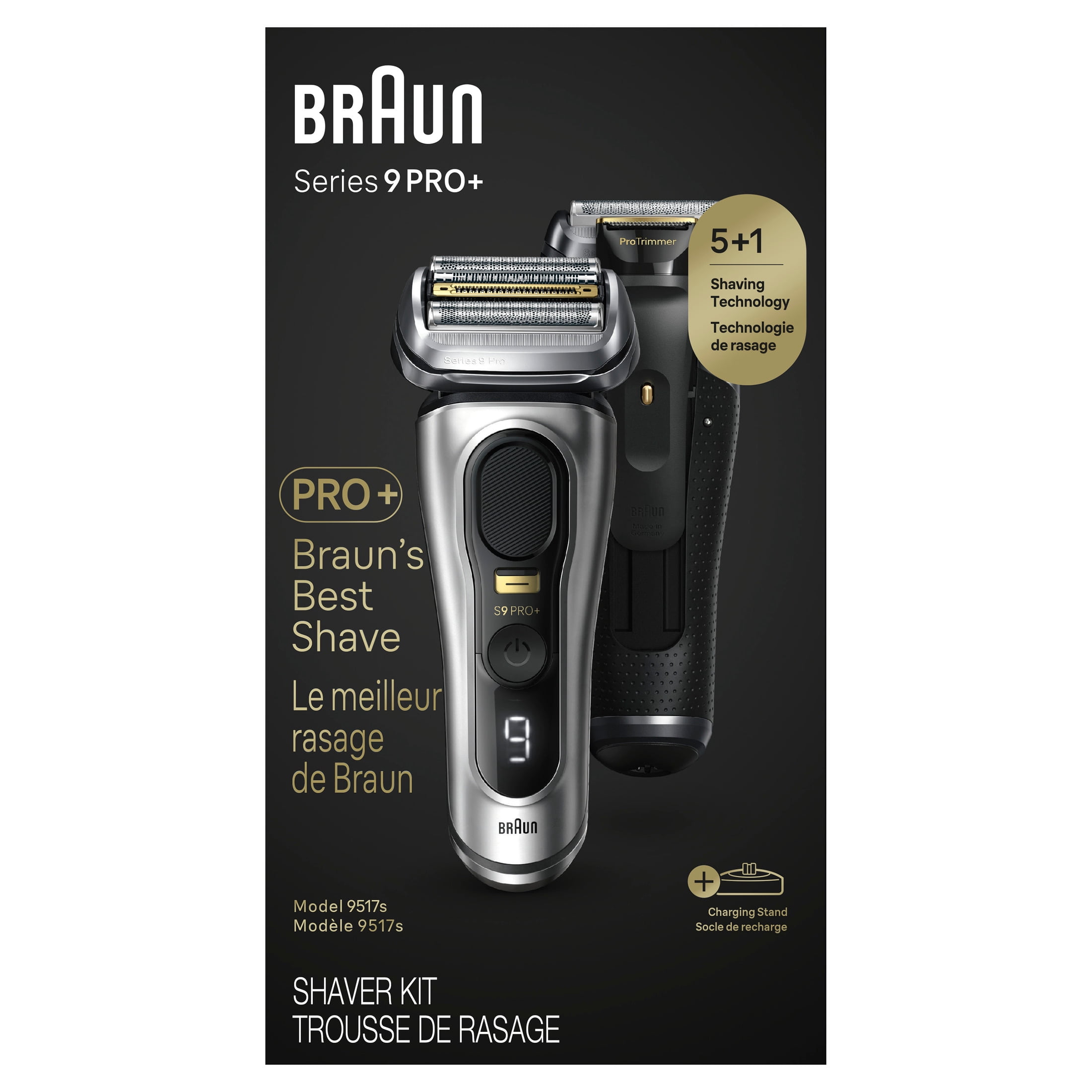 Braun Series 9 PRO+ 9517s Wet & Dry Electric Shaver Galvano Silver