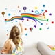 thumbnail image 1 of Un conjunto de pegatinas de pared de nubes arcoíris, globos aerostáticos y mariposas, 1 of 4
