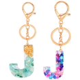 thumbnail image 1 of Letter Keychain,Resin Keychain,Pendant English Alphabet Design Flower Keychains,A-Z Keychain for Women Girl Birthday Gifts, 1 of 5