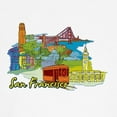 thumbnail image 3 of CafePress - San Francisco Travel Poster T Shirt - Light T-Shirt Kids XS-XL, 3 of 4