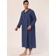 thumbnail image 3 of Camisón de hombre Camisón de dormir largo Camisón con capucha Pijama de camisón Azul marino XL, 3 of 5