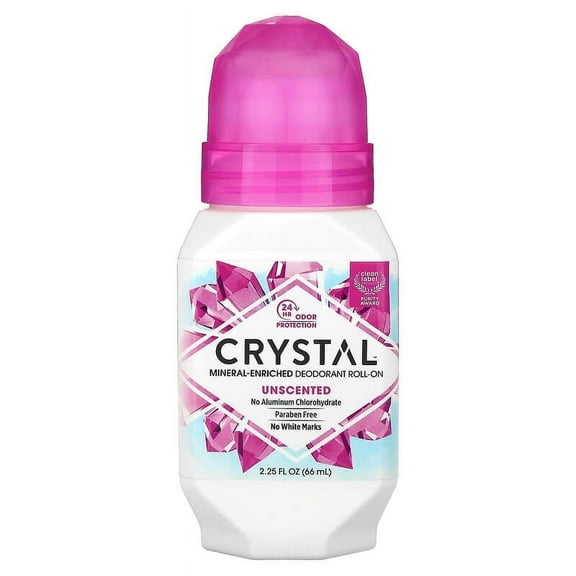 Crystal Mineral Deodorant Roll-On Unscented - 2.25 fl oz
