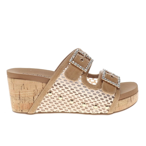Corkys Womens Main Squeeze Studded Wedge Casual Shoes