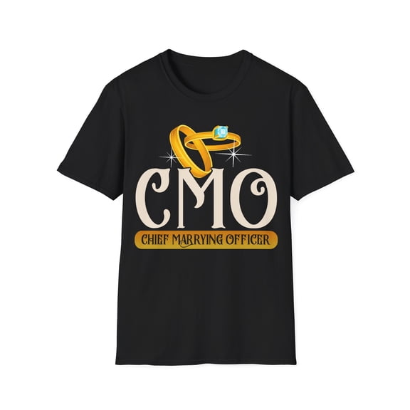 Funny Wedding Officiant Gift CMO Chief Marrying Officer Unisex T-Shirt