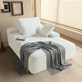 thumbnail image 1 of The Magic Home Cloud Oversized Corduroy Sofa Bed Chair Chaise, Beige, 1 of 11