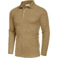 thumbnail image 3 of Sunloudy Men's Spring Autumn Casual Shirts Solid Color Long Sleeve Lapel Tops Button Shirts for Party, 3 of 7