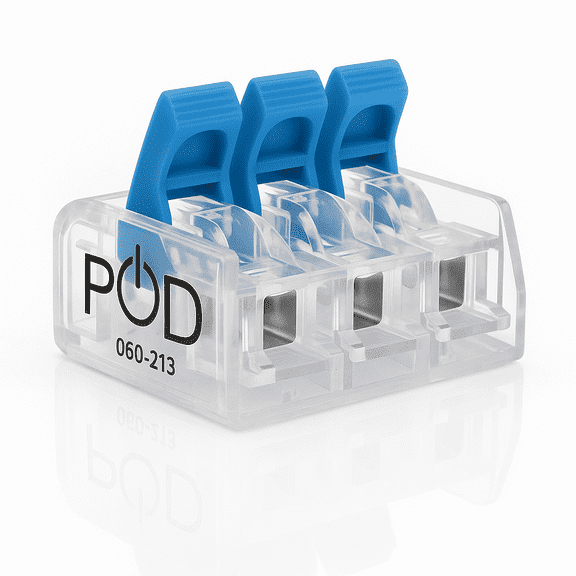 Lever Nut Connector 3 port  24-12AWG Stranded/Solid Splicing Conductor | 100ct