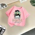 thumbnail image 2 of Baby Girl Clothes Kid Girls Cute Graphic Print Round Neck Short Sleeve Tee Summer Casual T Shirt Toddler Girls Tshirt Versatile Likable Wear, 2 of 4