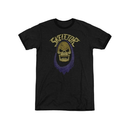 Masters of Universe Animated TV Show Hooded Skeletor Adult Ringer T-Shirt (Top 100 Best Animated Tv Shows)