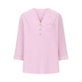 thumbnail image 6 of Elegant Stand Collar Blouse for Women Lightweight Breezy Day to Night Pink XXXL, 6 of 8