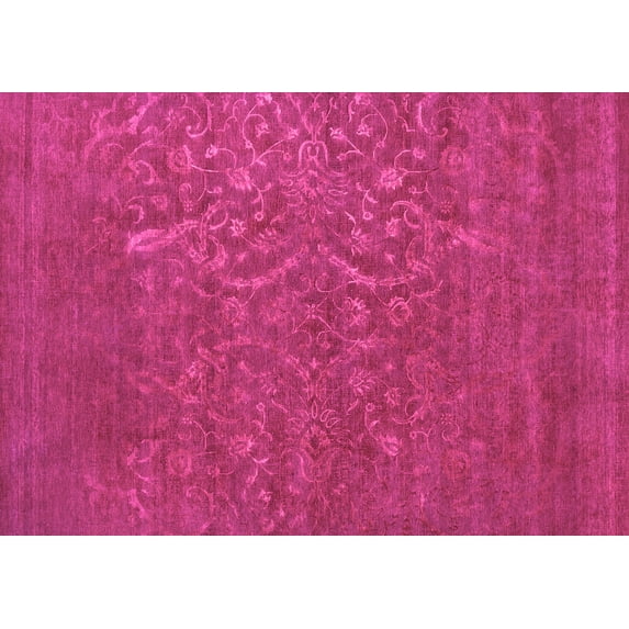 Ahgly Company Indoor Rectangle Oriental Pink Industrial Area Rugs, 8' x 10'