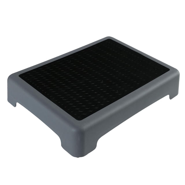 Taburete con escalón de movilidad, taburete portátil, taburete de medio escalón, antideslizante, ligero, multiusos, elevador portátil para coche y gris negro