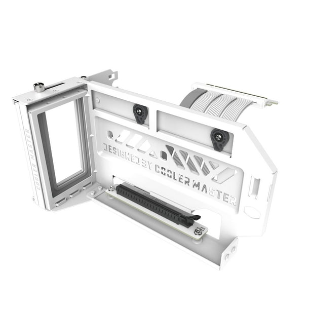 Cooler Master MasterAccessory Kit de soporte para tarjeta GPU vertical V3 blanco, cable elevador premium PCI-E 4.0 x16-165 mm, compatible con PCIe 3.0, longitud ajustable para caja E-ATX|ATX|Micro ATX