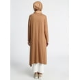 thumbnail image 4 of Tan - Crew neck - Viscose - Tunic - Everyday Basic, 4 of 5