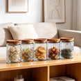 thumbnail image 7 of JHyouerji Clear Glass Sealed Canister 4x5x4 Inch,Food Safe Storage Vessel for Coffee Tea Candy Dry Grains Kitchen Counter Pantry Organizer, 7 of 7