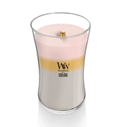 WoodWick Large Island Getaway Trilogy Hourglass Scented Candle, Crackles as it Burns, Coastal Sunset | Seaside Mimosa | Island Coconut, 21.5 oz.