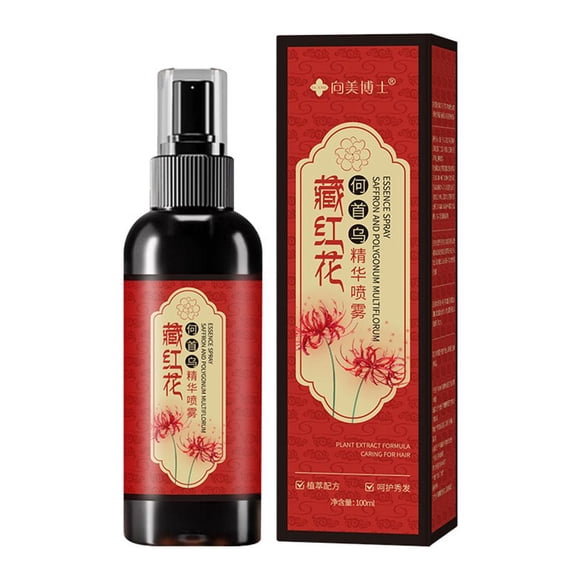 Saffron Hair Blackening Spray 100ml Herbal Saffron Care Hair Essence White Spray Cover Hair