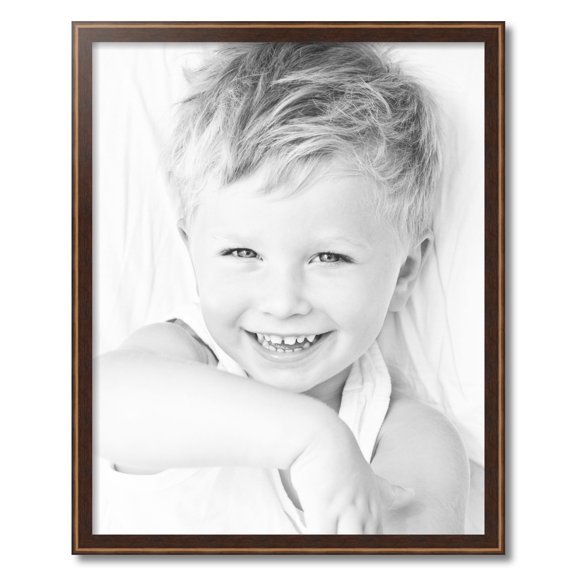 ArtToFrames 24x30 Inch Contrast Walnut Picture Frame, This Brown Wood Poster Frame is Great for Your Art or Photos, Comes with 060 Plexi Glass (4932)