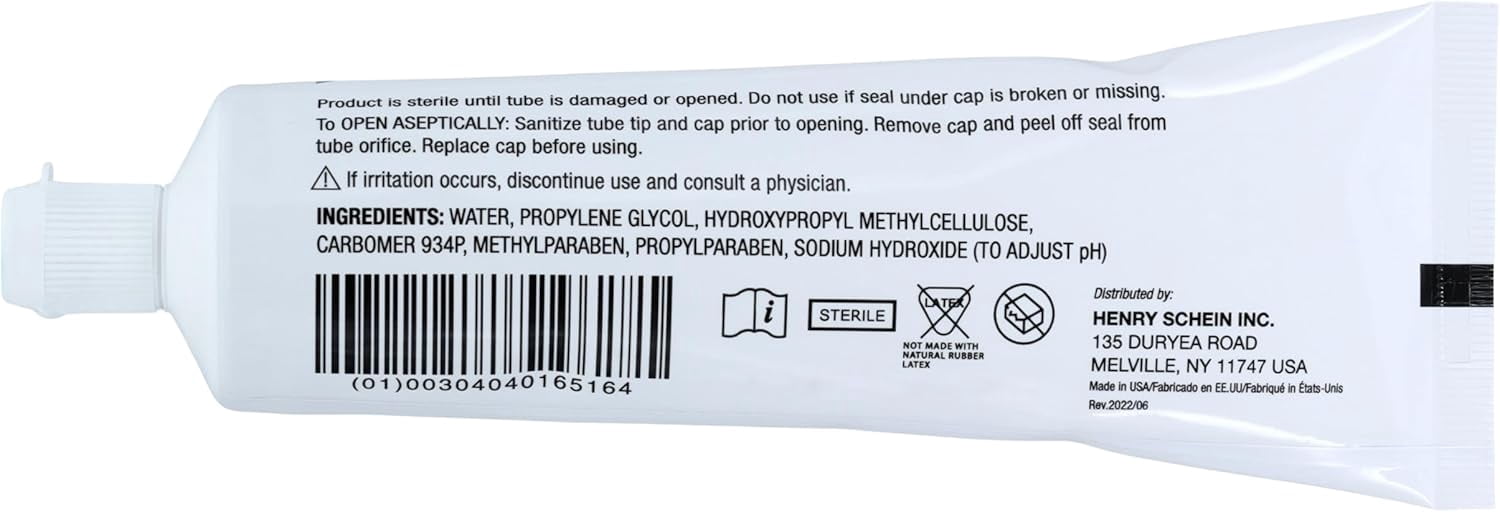 Henry Schein Sterile Lubricating Jelly  4 oz Flip-Top Tube, Convenient and  Hygienic for Medical and Clinical Use, Easy-to-Dispense, Box of 12 Tubes  for Long-Lasting Supply - Walmart.com