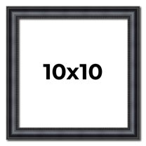 10x10 Frame Black Real Wood Picture Frame Width 1.25 inches | Interior Frame Depth 0.5 inches |