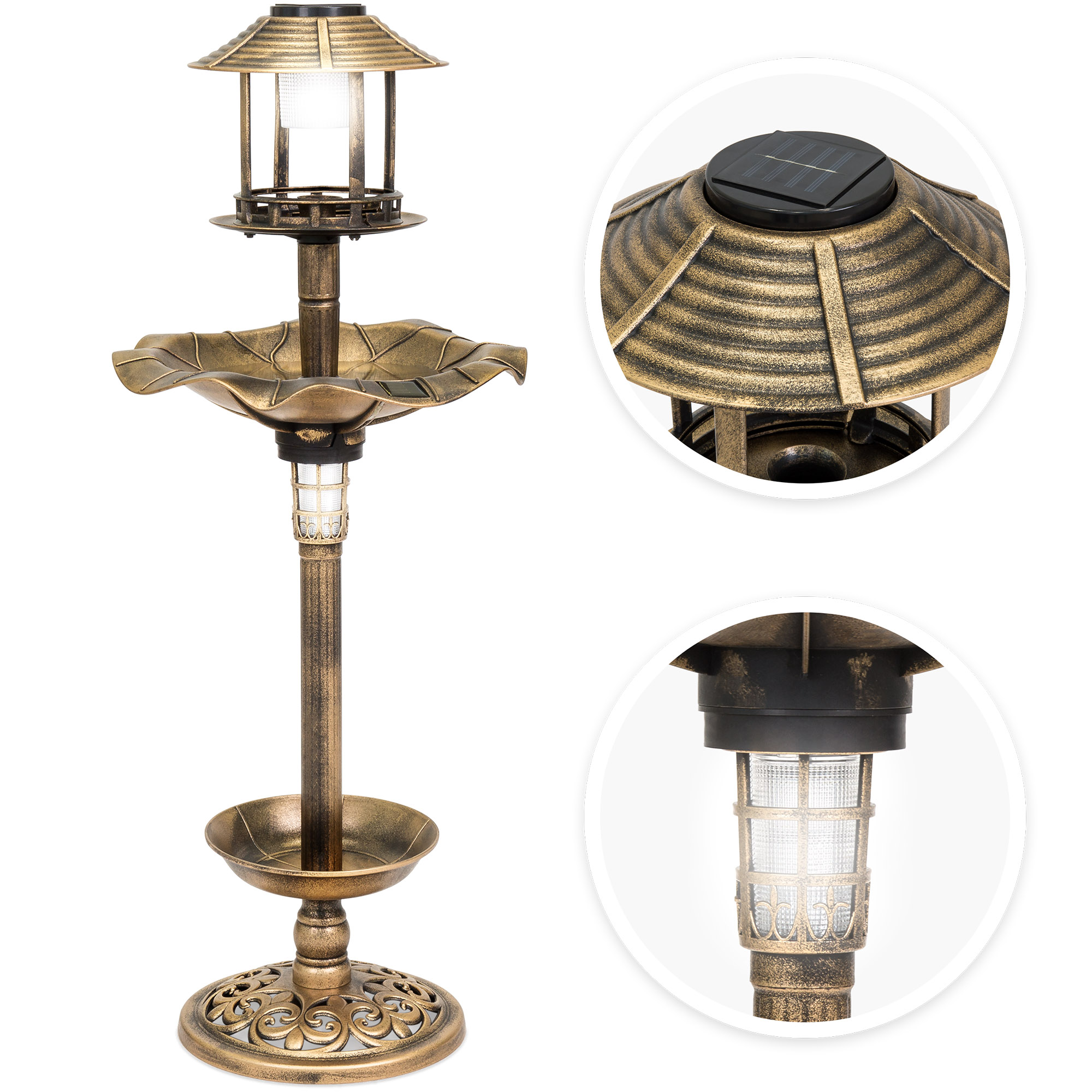 Best Choice Products Decorative Garden SolarPowered LED Pedestal Bird