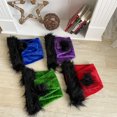 thumbnail image 4 of Gorro de Papá Noel de peluche para niños y adultos, borde negro, gorro navideño, gorro de Navidad, alta calidad, decoración de fiesta, Halloween, 75 cm, 4 of 5