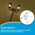 thumbnail image 1 of Lampes de Jardin Extérieures à Double Tête Modèle Layout Lights Échelle 1:87 Mini Réverbère Miniature Table de Sable Chemin de Fer Vert (Blanc Chaud), 1 of 9