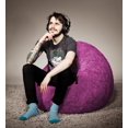 thumbnail image 2 of Gouchee Home Fluffy Aubergine Faux Fur Bean Bag Chair – Plush Lounge Seating with Polystyrene Bead Filling, Suitable for Adults and Teens, Lightweight & Portable for Bedroom, Dorm or Living Room, 2 of 8