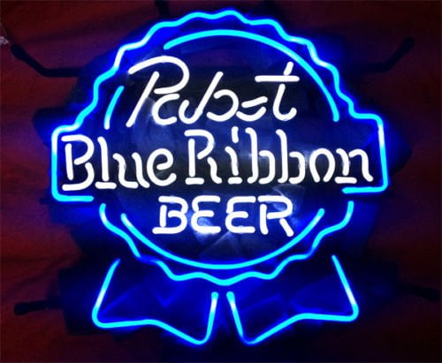 New Pabst Blue Ribbon Guitar Light Lamp Bar Wall Decor Beer Neon Sign 17"x14" 