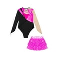 thumbnail image 6 of DPOIS Kids Girls Gymnastic Leotard with Skirt Sets Hot Pink 12, 6 of 7