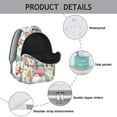 thumbnail image 4 of Mushroom Print Student Backpack for Campus, Organized Compartments for Laptop and School Supplies, Sturdy Construction, Excellent Gift for College Teens, 4 of 6