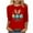 Red, variant on LYEAA Easter Celebration 3/4 Sleeve T-Shirt Women Cotton Round Neck Top Cute Bunny Graphic Spring Seasonal Gift Idea Casual Wear Blue S