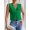 green, variant on Women's Sleeveless Hooded Top - V-Neck Crinkled Texture Matte Shirt, Streetwear Casual Blouse (S-3XL)
