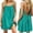 Mint Green, variant on Backless Cami Dress for Women House Lounge Mini Dresses Pleated Crew Neck Sundress Summer Vacation Beach Dress Casual Sleeveless Flowy Swing Dresses