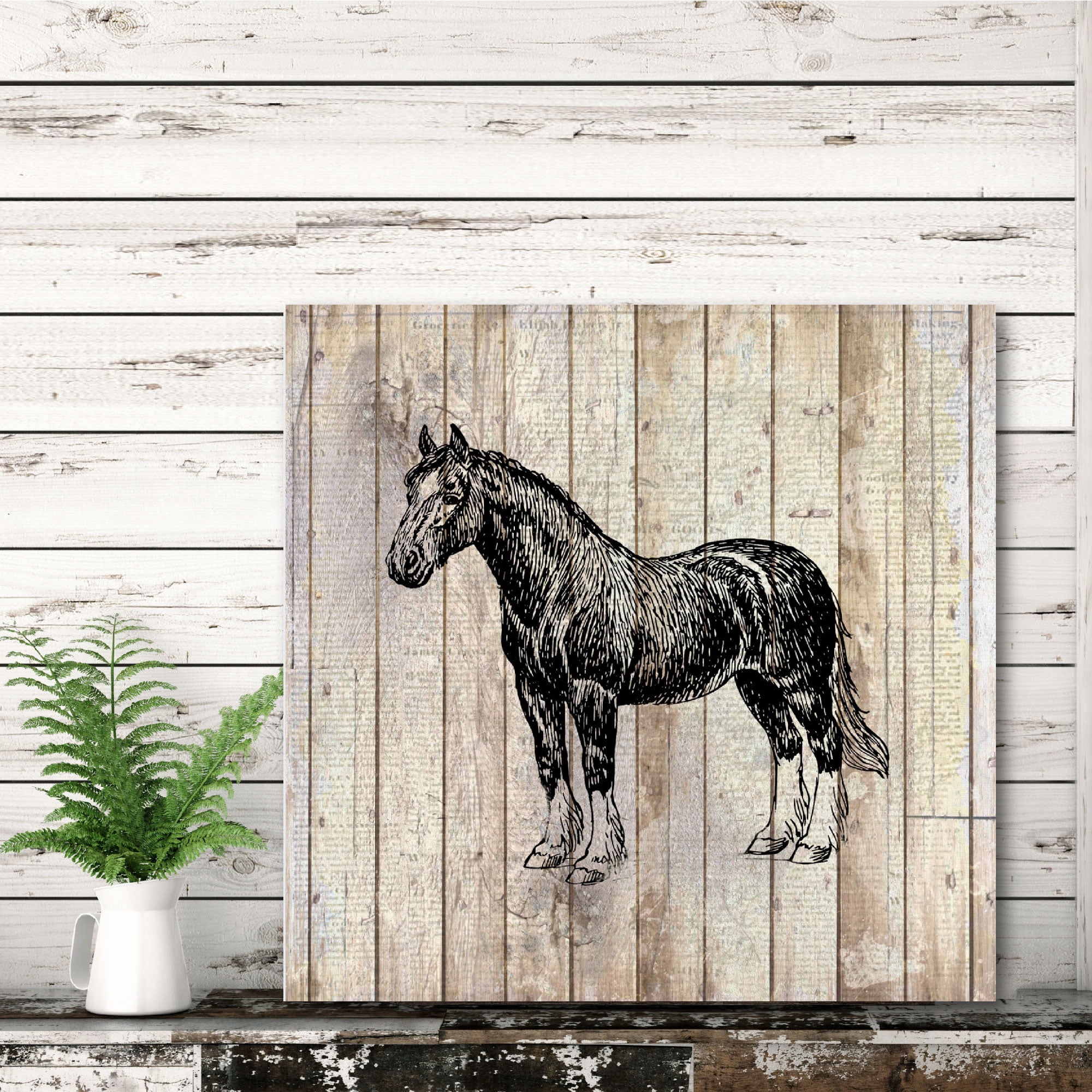 Farm Life 4 Gallery-Wrapped Canvas Wall Art, 16x16