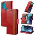thumbnail image 1 of Case for Motorola Moto G71 Cover Leather Wallet Folio Case Book Design Flip Magnetic Closure - Red, 1 of 5