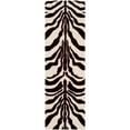 thumbnail image 3 of Safavieh Cambridge Collection CAM709V Handmade Moroccan Geometric Ivory and Brown Premium Wool Runner (2'6" x 8'), 3 of 10