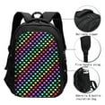 thumbnail image 3 of Fuzoiu Rainbow Hearts Print USB Backpack with Charging Port,Laptop Backpack,Business Travel Durable Laptops Backpack, for School, Work, Travel & Outdoor Activities, 3 of 7