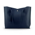 thumbnail image 3 of Women Tote Bag Tassels Leather Shoulder Female Handbags - Navy, 3 of 6