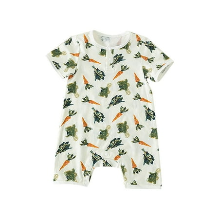 

Toddler Cute Infant Printing Jumpsuits Clothing Short Sleeve Girls Cotton Newborn Romper Child Leisure Outwear
